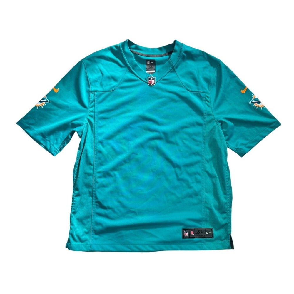 Nike Miami Dolphins On Field NFL Blank Football Jersey Mens XL Teal